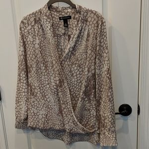 INC faux wrap blouse